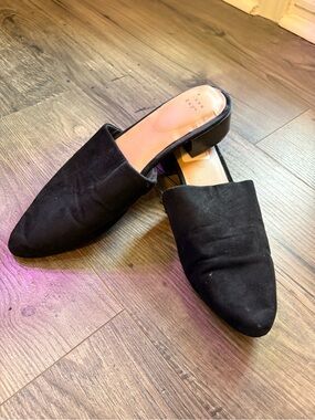 a new day Black Slip-On Pointed Toe Mules